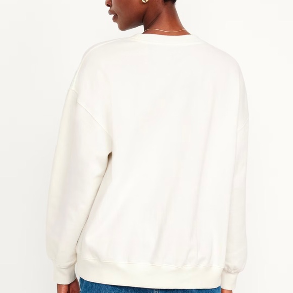 NWT OLD NAVY SoComfy Oversized Graphic Sweatshirt Color SEA SALT - Picture 3 of 5